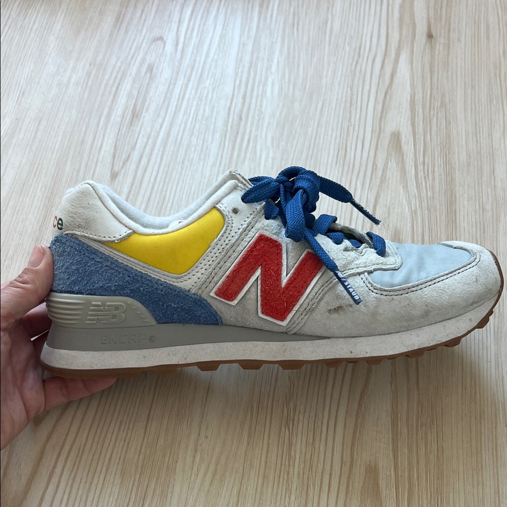 New Balance 574 x STAUD Limited Edition Multicolor Sneakers. Women 7/Men 5.5 - Picture 6 of 8